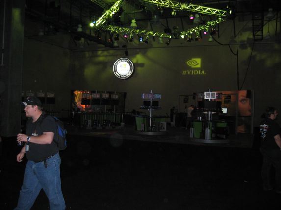 The nVidia Booth after the vendor area had closed (qc041007.jpg, 573w x 430h )