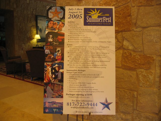 If you didn't come to the Gaylord Texan for Quakecon, there is still plenty to do. (qc050009.jpg, 640w x 480h )