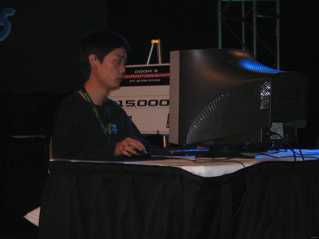 The Doom3 finals featured RocketBoy from China, coming from the winners bracket … (qc053055.jpg, 640w x 480h )