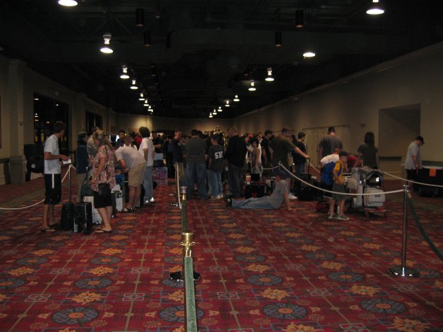 We checked the check-in area at 9 PM and it was already open so we brought our stuff down (qc060012.jpg, 640w x 480h )