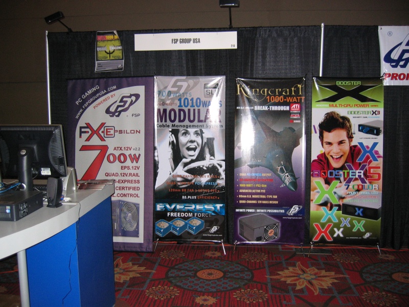 Instead of spending money on a well-designed, cohesive display, FSP opted for a double-wide booth with a 