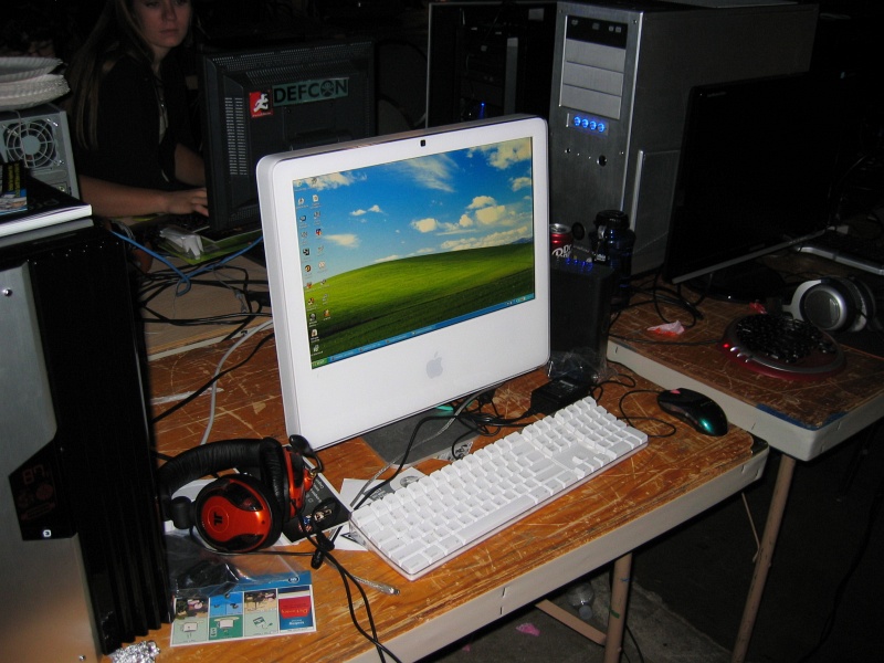 This just pissed Ryly off … A Mac running XP.  It could at least have the decency to run Linux! (qc072052.jpg, 800w x 600h )