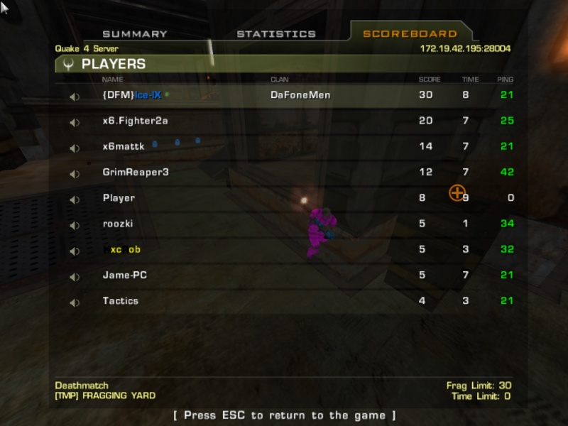 We went back to the BYOC and played some Quake 3 and 4. (qc073091.jpg, 800w x 600h )