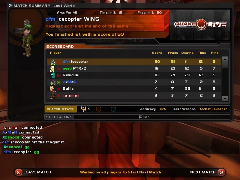 But we never had a problem finding a FFA, CA, or CTF game to join (qc090149.jpg, 800w x 600h )