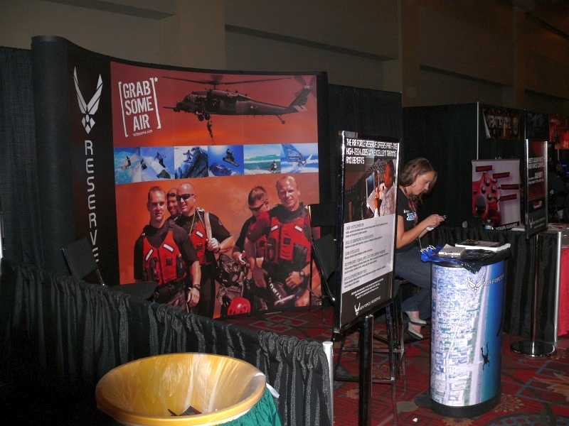 The Air Force Reserve had a booth set up in the vendor area.  It never seemed very busy. (qc100027.jpg, 800w x 600h )