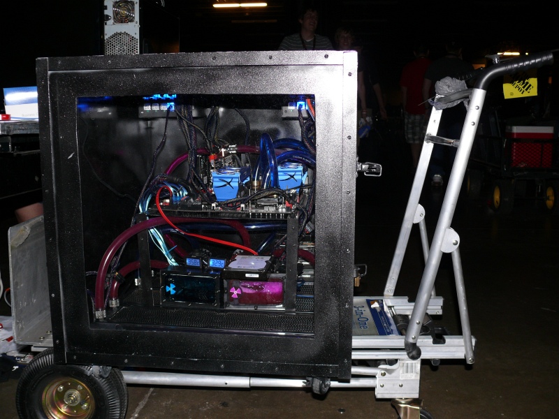 This hand-built case was huge and required a large hand cart to move it. (qc100066.jpg, 800w x 600h )